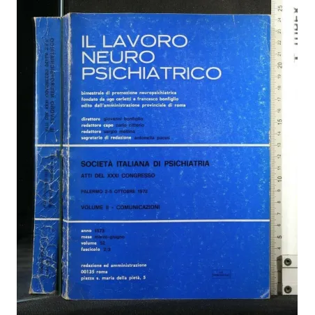 IL LAVORO NEURO PSICHIATRICO SOCIETÀ ITALIANA DI PSICHIATRIA