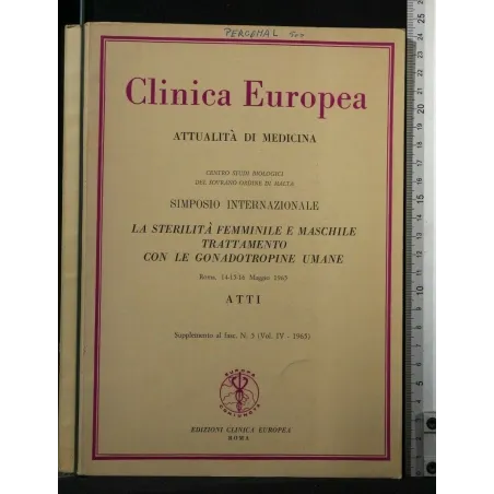 CLINICA EUROPEA LA STERILITA' FEMMINILE E MASCHILE TRATTAMENTO
