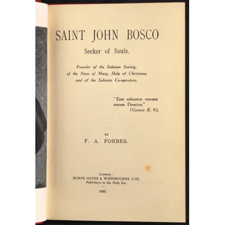 Saint John Bosco. Seeker of souls