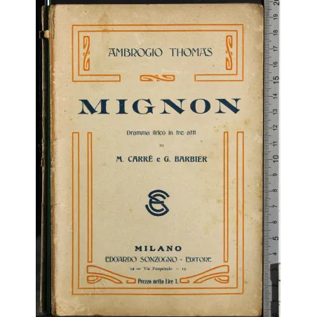 Mignon lirico in tre atti