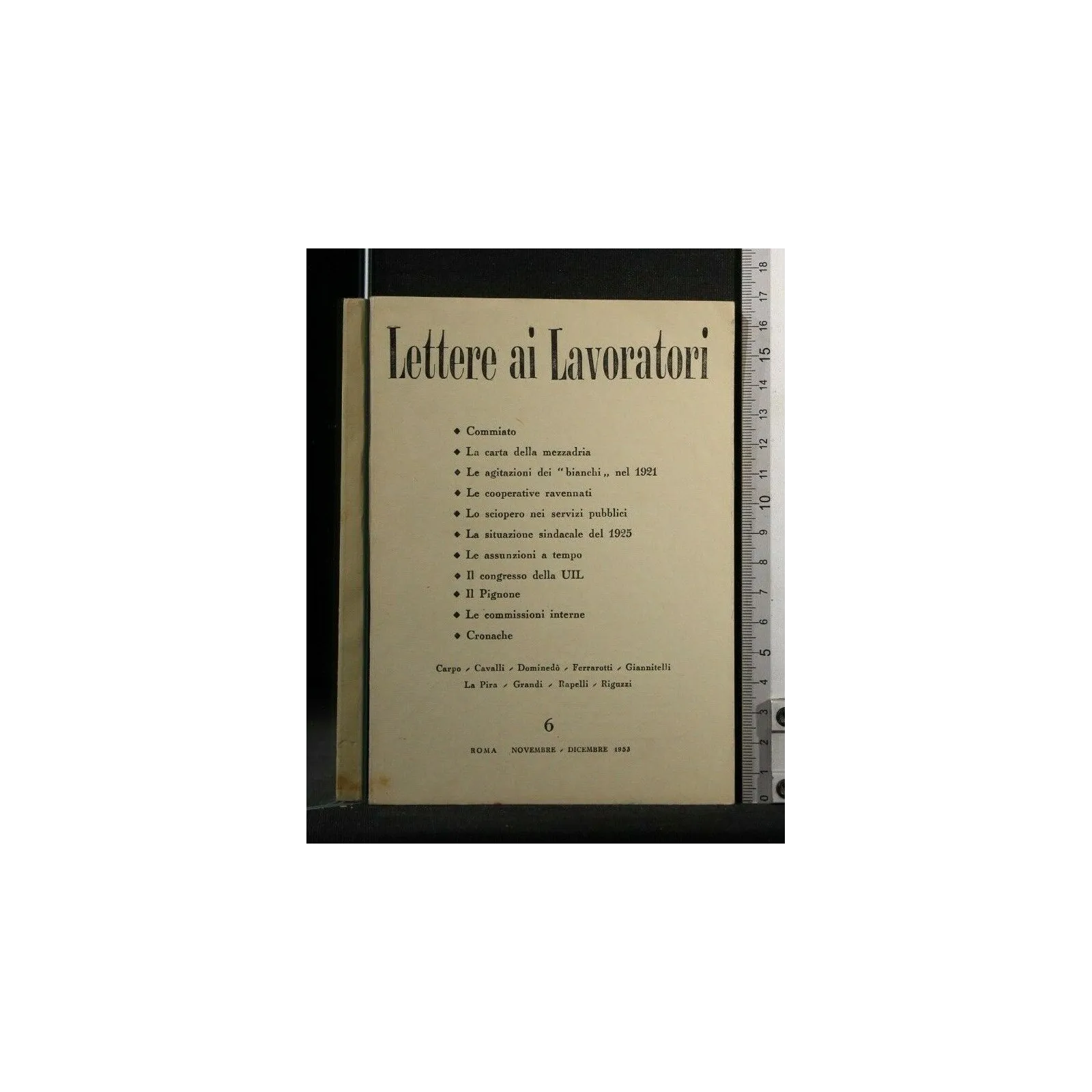 LETTERE AI LAVORATORI NOVEMBRE/DICEMBRE 1953