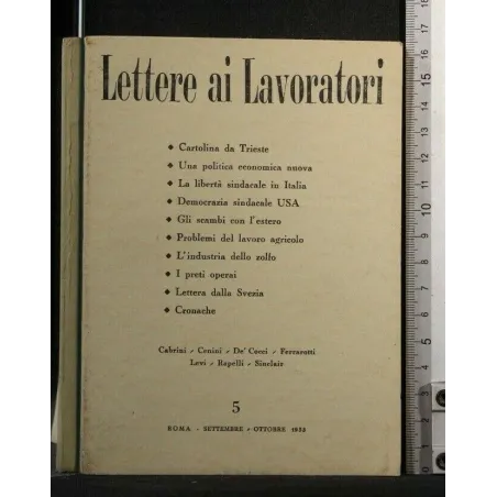 LETTERE AI LAVORATORI SETTEMBRE7OTTOBRE 1953