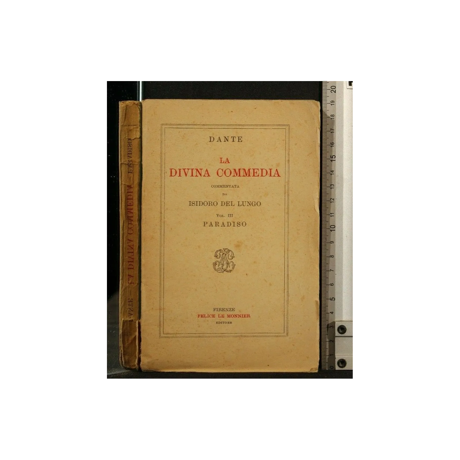 LA DIVINA COMMEDIA VOL 3 PARADISO COMMENTATA DA ISIDORO DEL