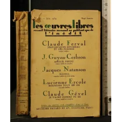 LES OEUVRES LIBRES L'INEDIT N. 156 GIUGNO 1934