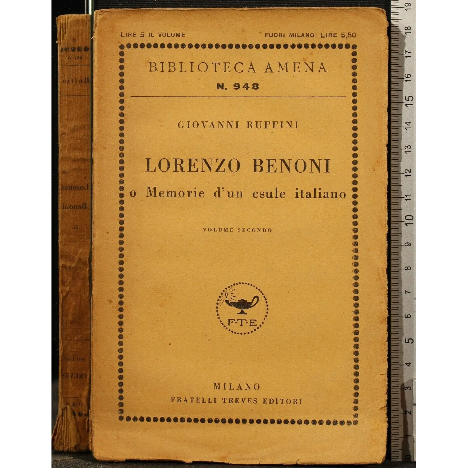 LORENZO BENONI O MEMORIE D'UN ESULE ITALIANO. VOL 2 _x000D_