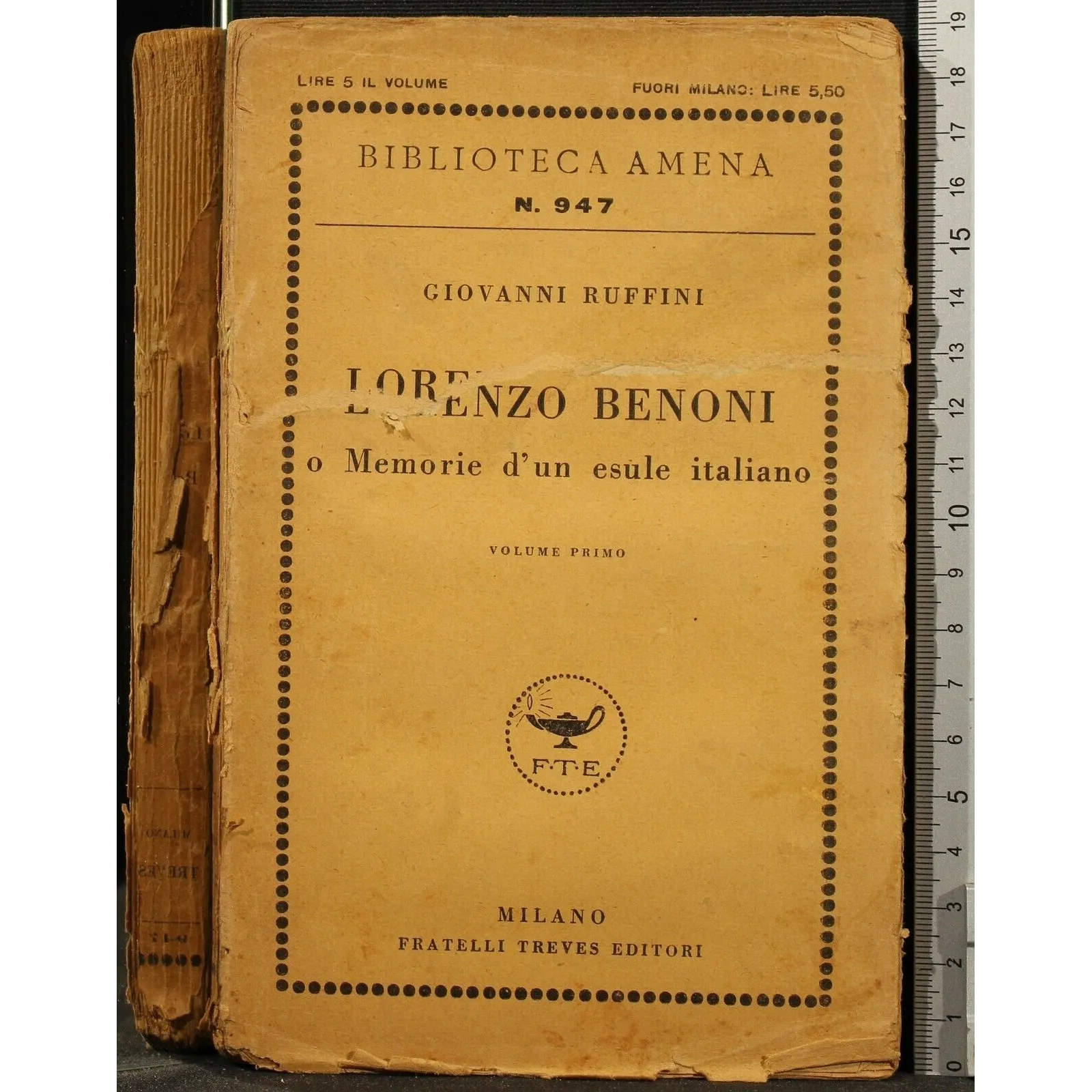 LORENZO BENONI O MEMORIE D'UN ESULE ITALIANO. VOL 1 _x000D_