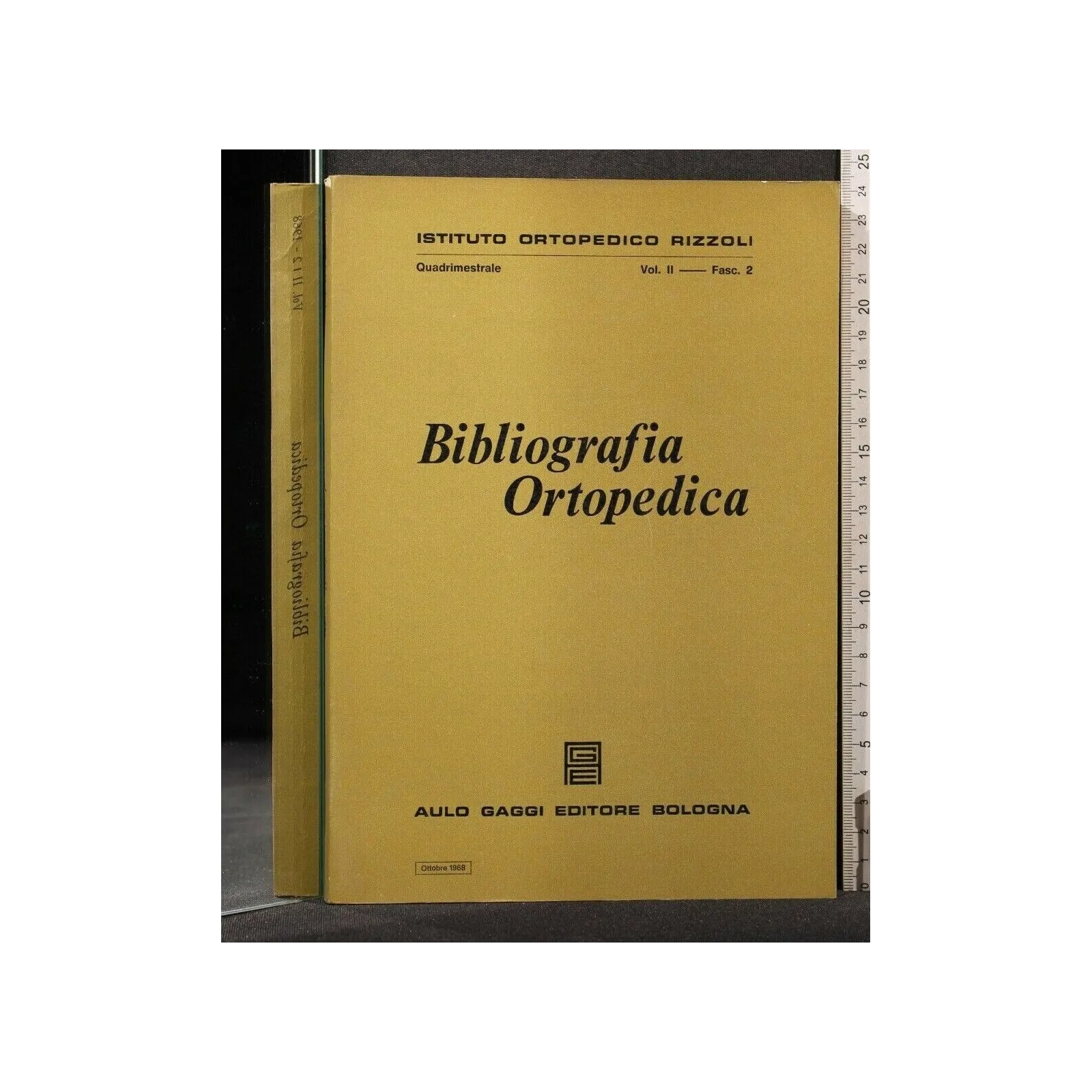 BIBLIOGRAFIA ORTOPEDICA VOL II FASC 1 MAGGIO 1968