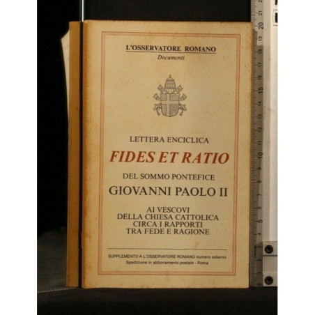 LETTERA ENCICLICA FIDES ET RATIO