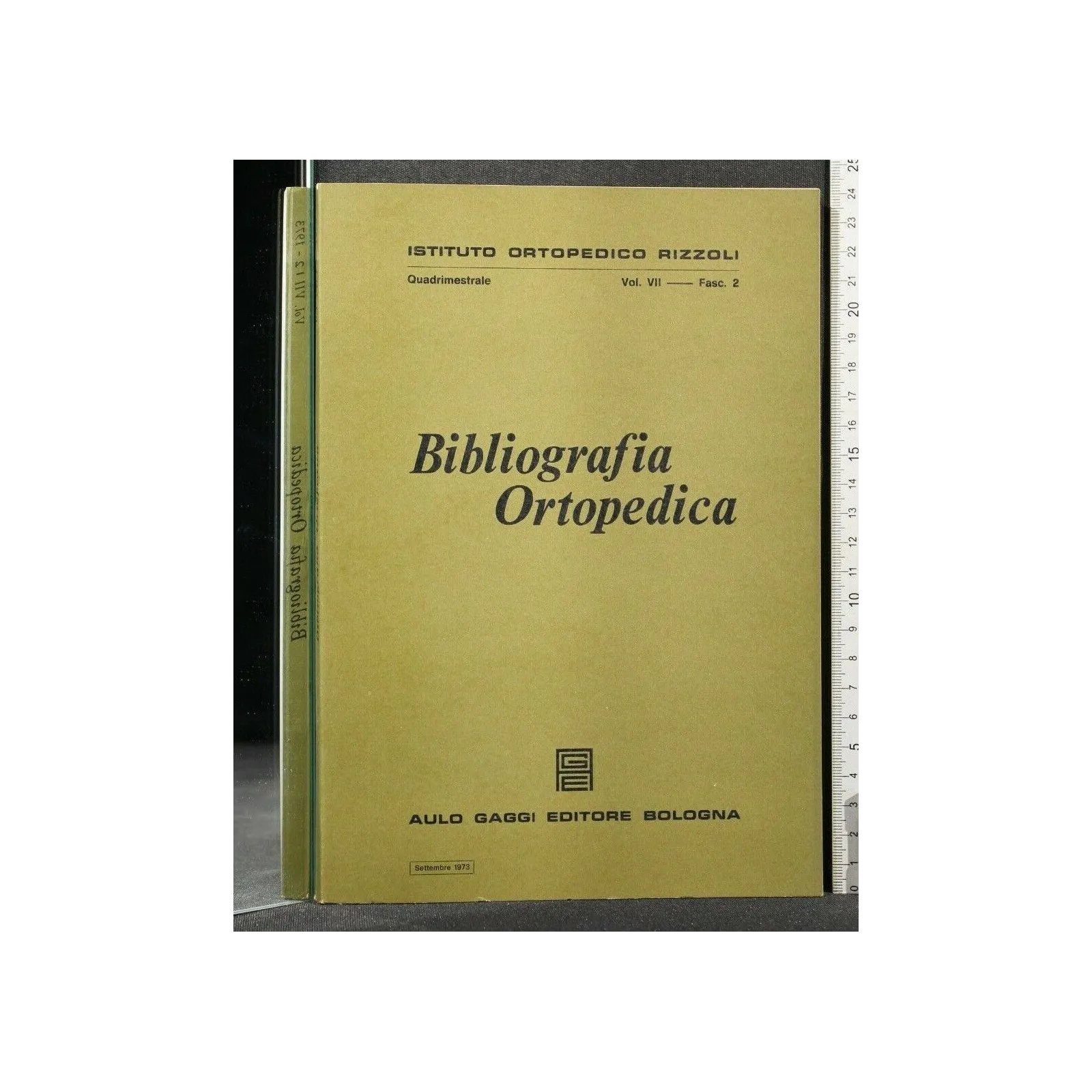 BIBLIOGRAFIA ORTOPEDICA VOL VII FASC 2 SETTEMBRE 1973