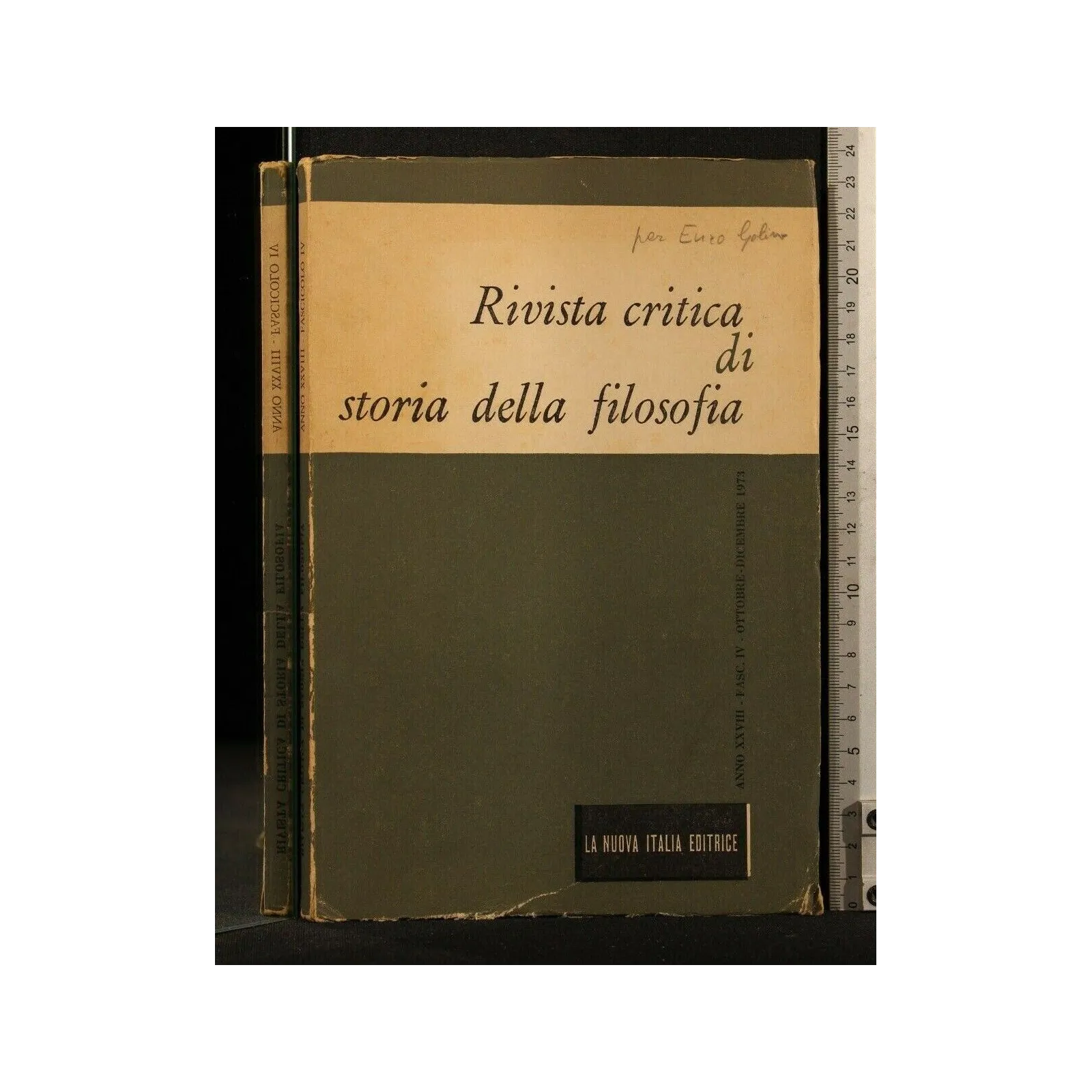 RIVISTA CRITICA DI STORIA DELLA FILOSOFIA ANNO XXVIII FASC IV