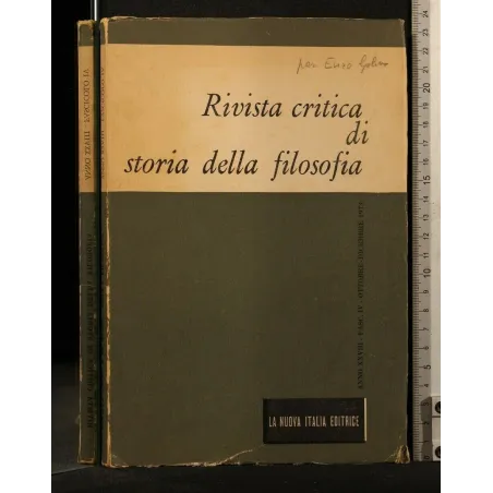 RIVISTA CRITICA DI STORIA DELLA FILOSOFIA ANNO XXVIII FASC IV