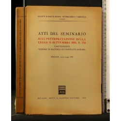 ATTI DEL SEMINARIO SULL'INTERPRETAZIONE DELLA LEGGE 15 SETTEMBRE