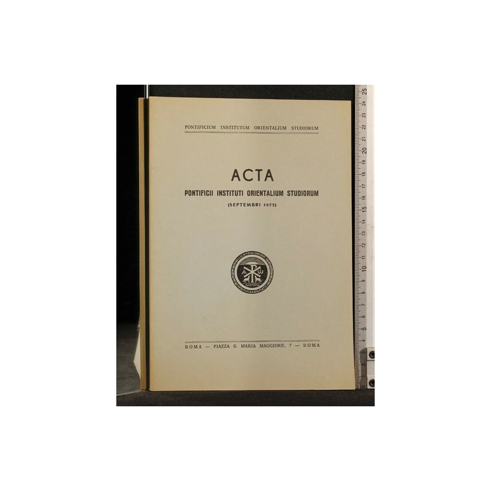 ACTA PONTIFICII INSTITUTI ORIENTALIUM STUDIORUM SEPTEMBRI 1975