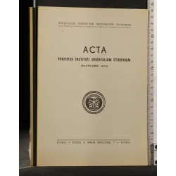 ACTA PONTIFICII INSTITUTI ORIENTALIUM STUDIORUM SEPTEMBRI 1976