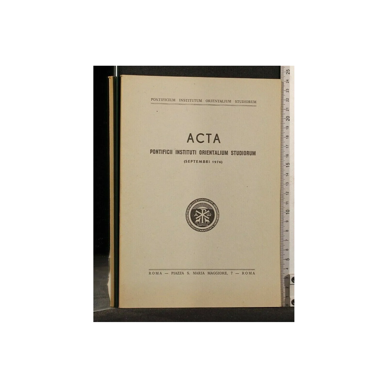 ACTA PONTIFICII INSTITUTI ORIENTALIUM STUDIORUM SEPTEMBRI 1976