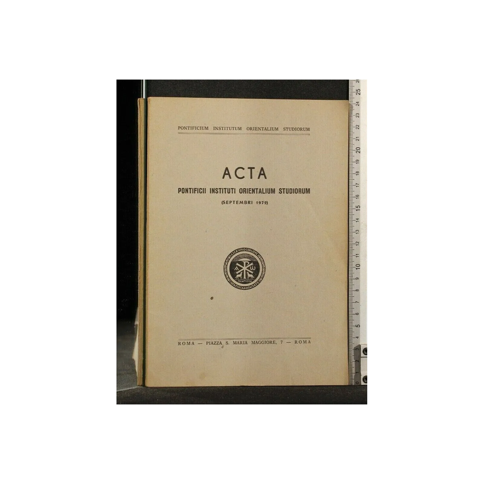 ACTA PONTIFICII INSTITUTI ORIENTALIUM STUDIORUM SEPTEMBRI 1972