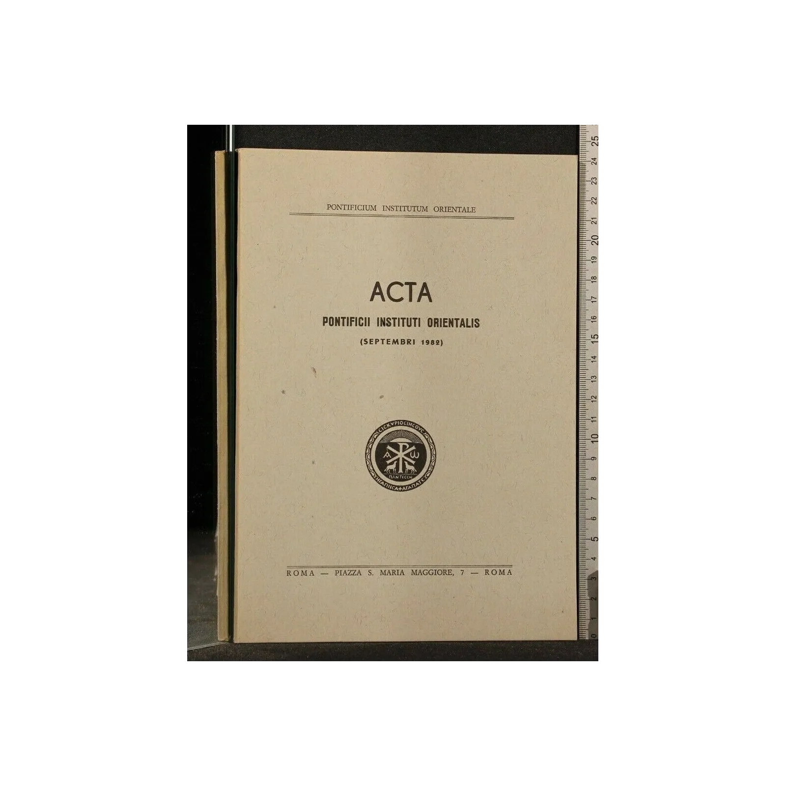 ACTA PONTIFICII INSTITUTI ORIENTALIS SEPTEMBRI 1982