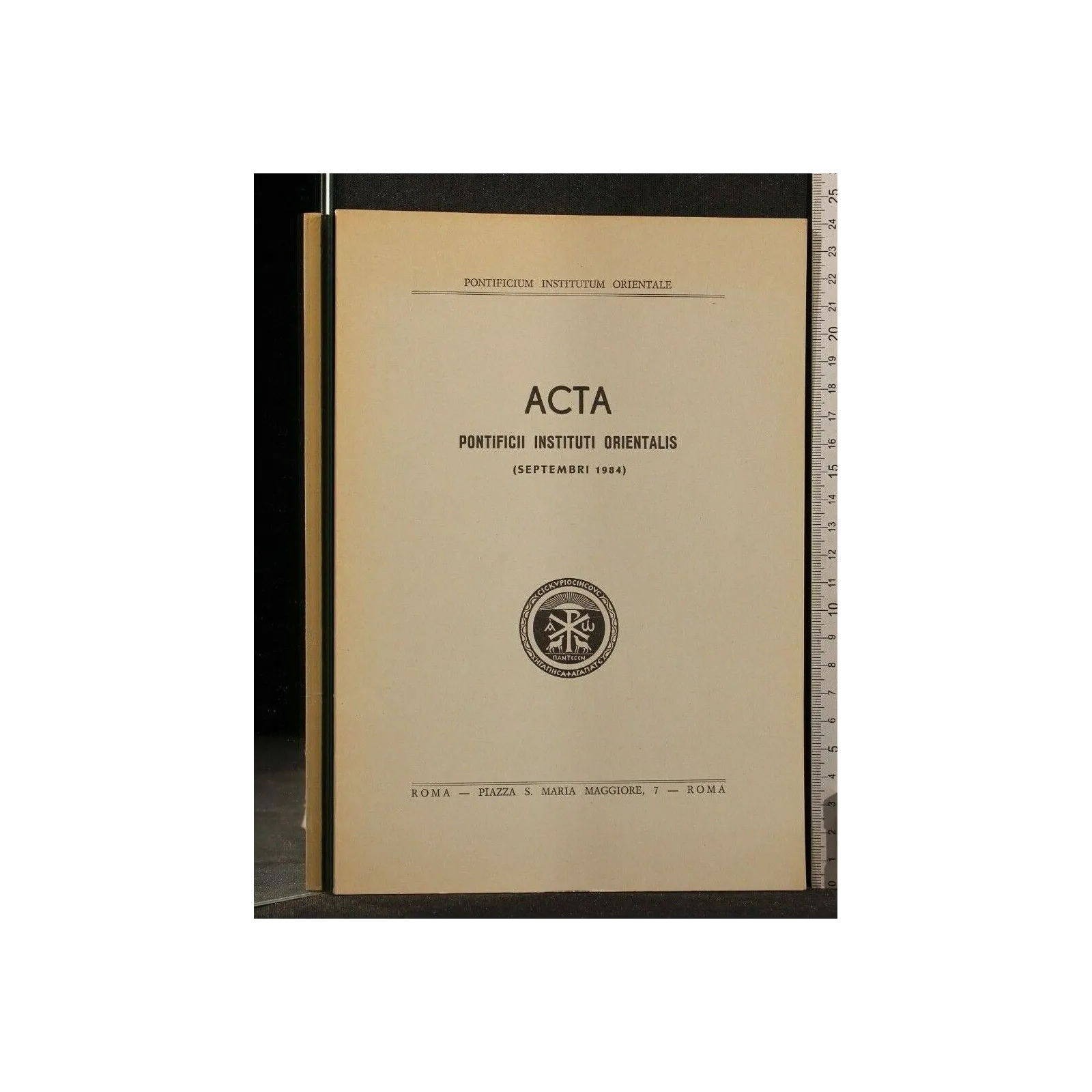 ACTA PONTIFICII INSTITUTI ORIENTALIS SEPTEMBRI 1984