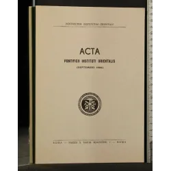 ACTA PONTIFICII INSTITUTI ORIENTALIS SEPTEMBRI 1986