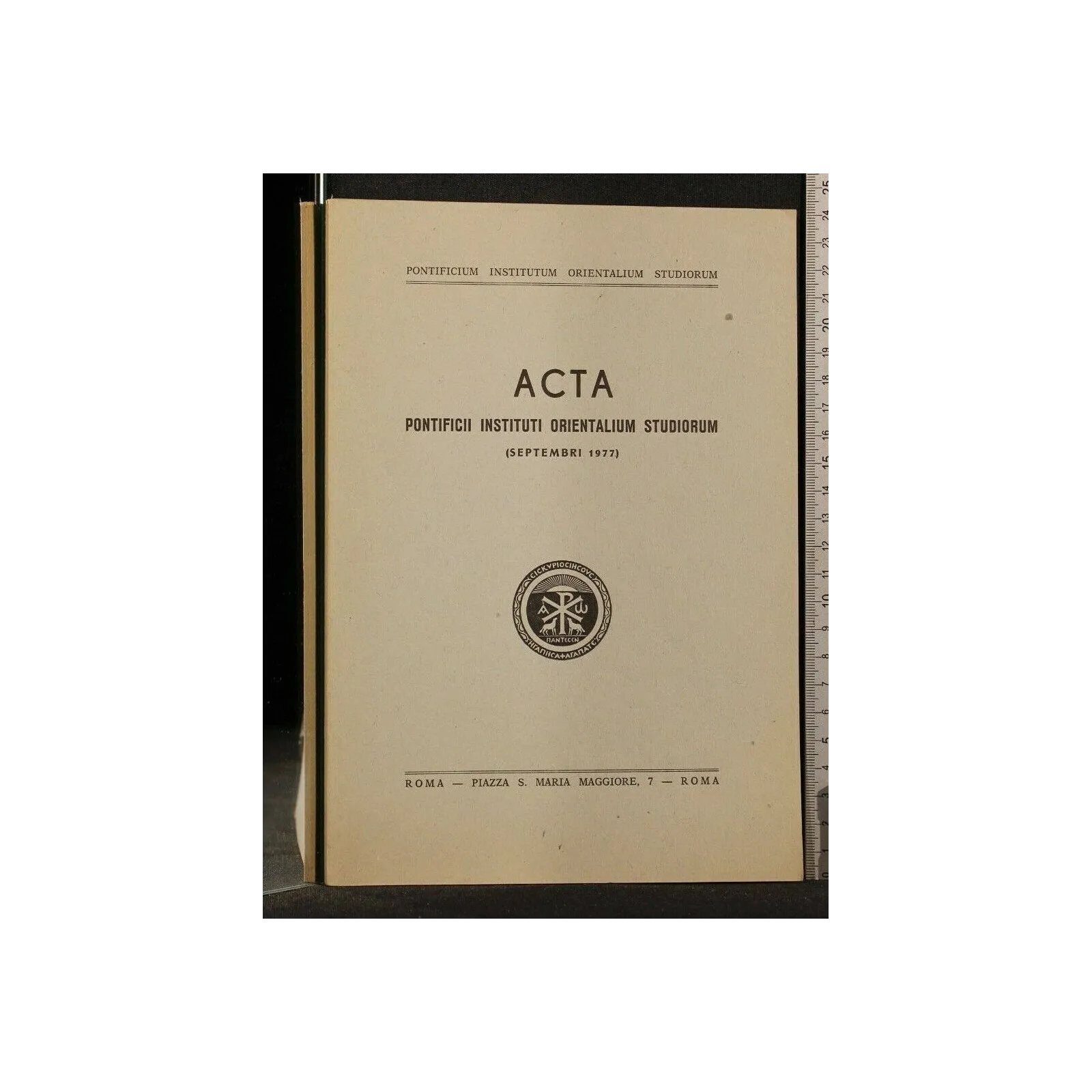 ACTA PONTIFICII INSTITUTI ORIENTALIUM STUDIORUM SEPTEMBRI 1977