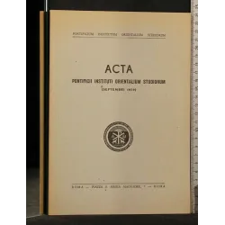 ACTA PONTIFICII INSTITUTI ORIENTALIUM STUDIORUM SEPTEMBRI 1979