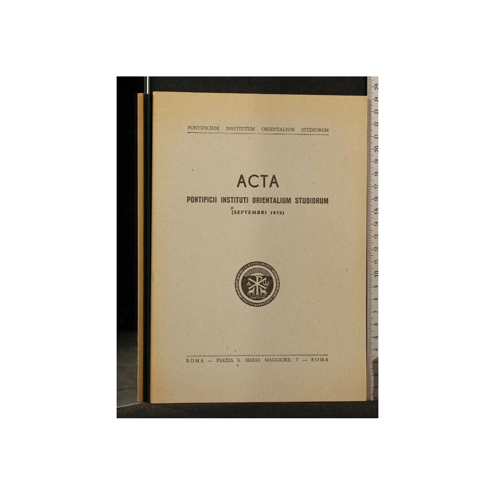 ACTA PONTIFICII INSTITUTI ORIENTALIUM STUDIORUM SEPTEMBRI 1979