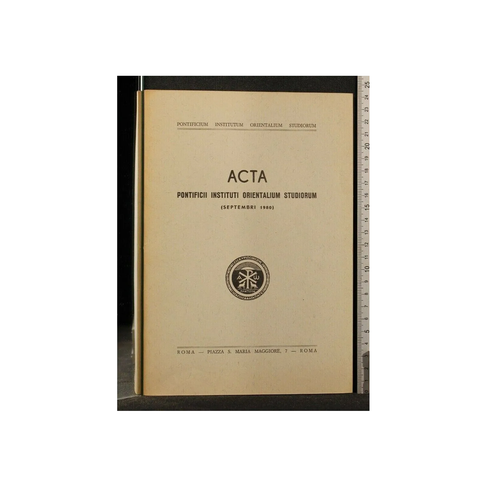 ACTA PONTIFICII INSTITUTI ORIENTALIUM STUDIORUM SEPTEMBRI 1980