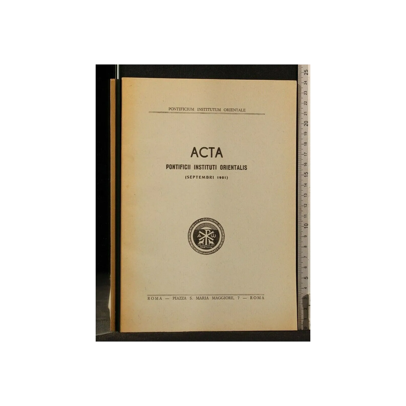 ACTA PONTIFICII INSTITUTI ORIENTALIS SEPTEMBRI 1981