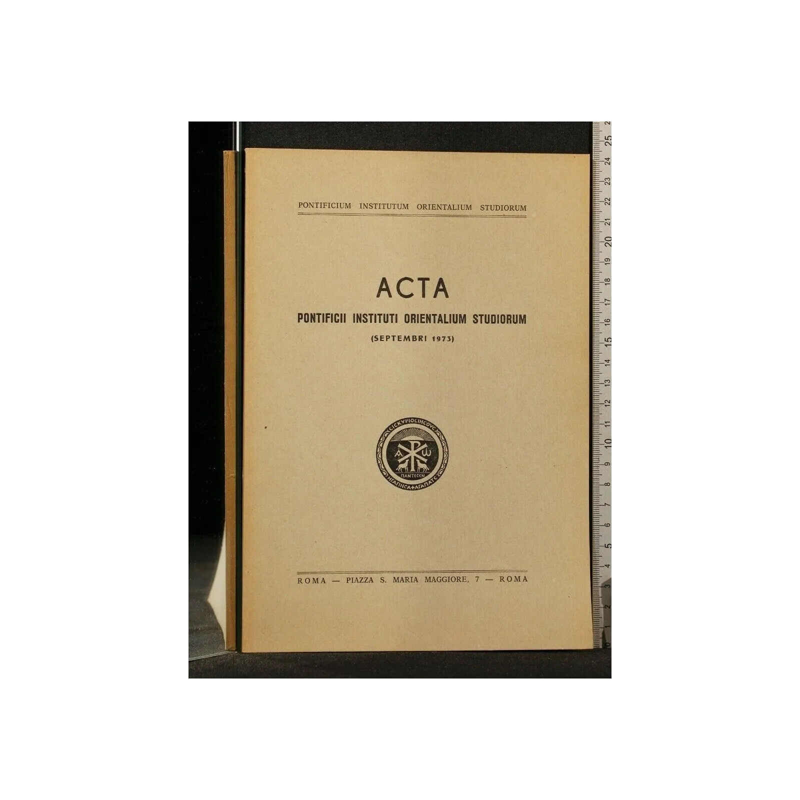 ACTA PONTIFICII INSTITUTI ORIENTALIUM STUDIORUM SEPTEMBRI 1973