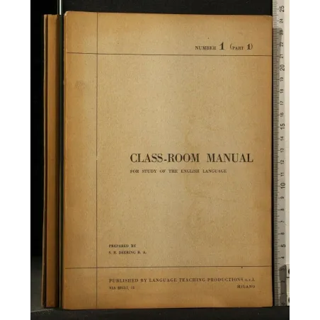 CLASS-ROOM MANUAL NUMBER 1 PART 1