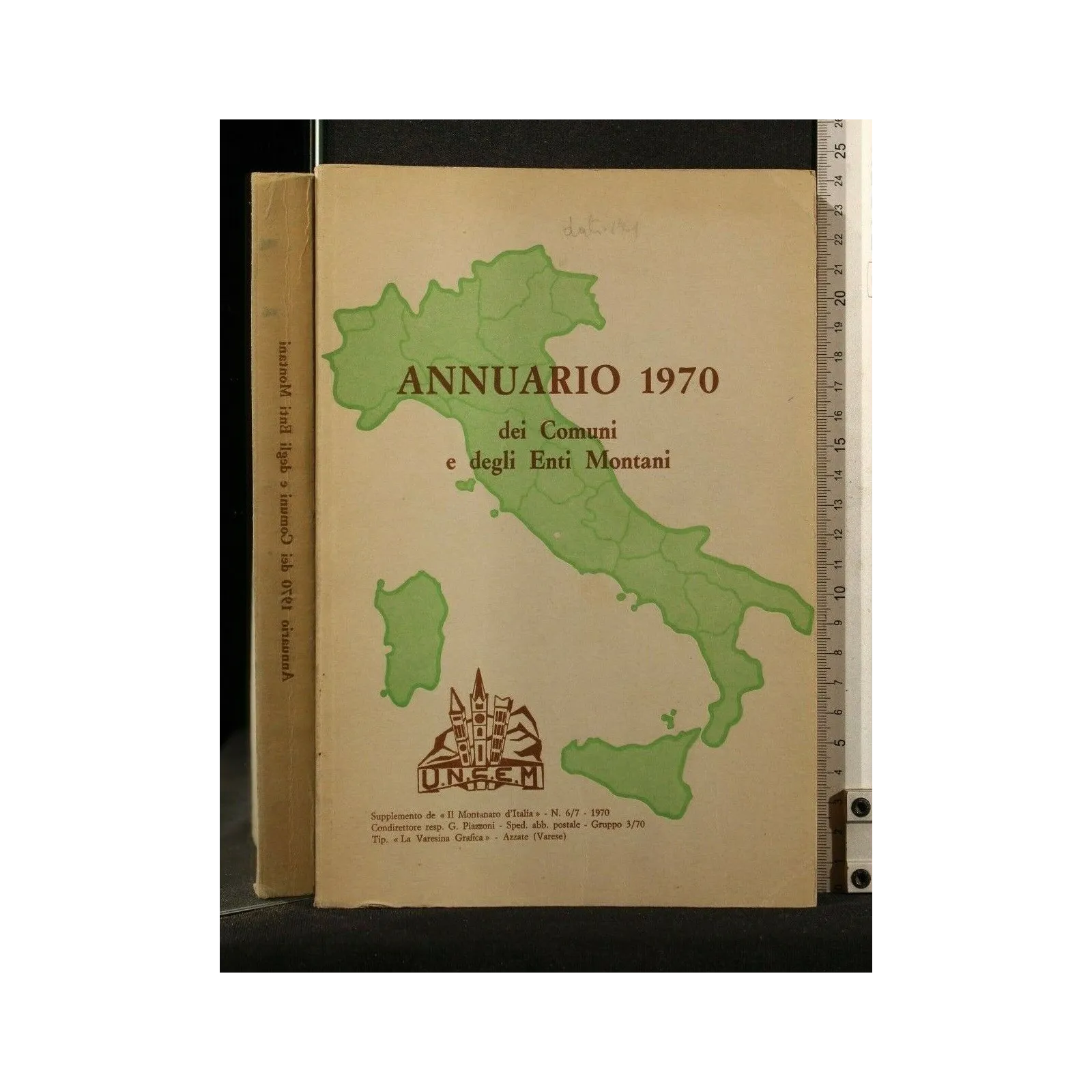 ANNUARIO 1970 DEI COMUNI E DEGLI ENTI MONTANI SUPPLEMENTO DE