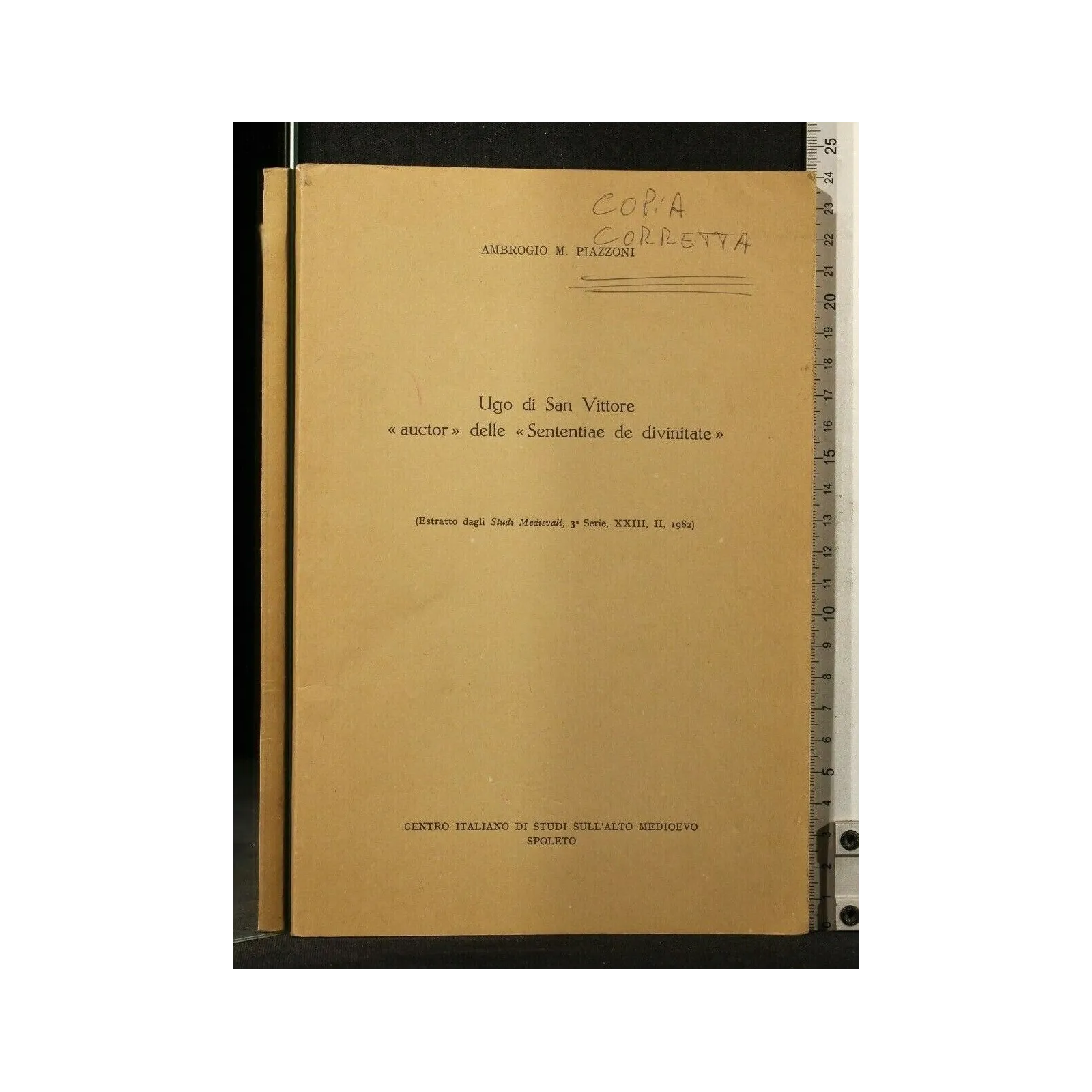 UGO DI SAN VITTORE AUCTOR DELLE SENTENTIAE DE DIVINITATE