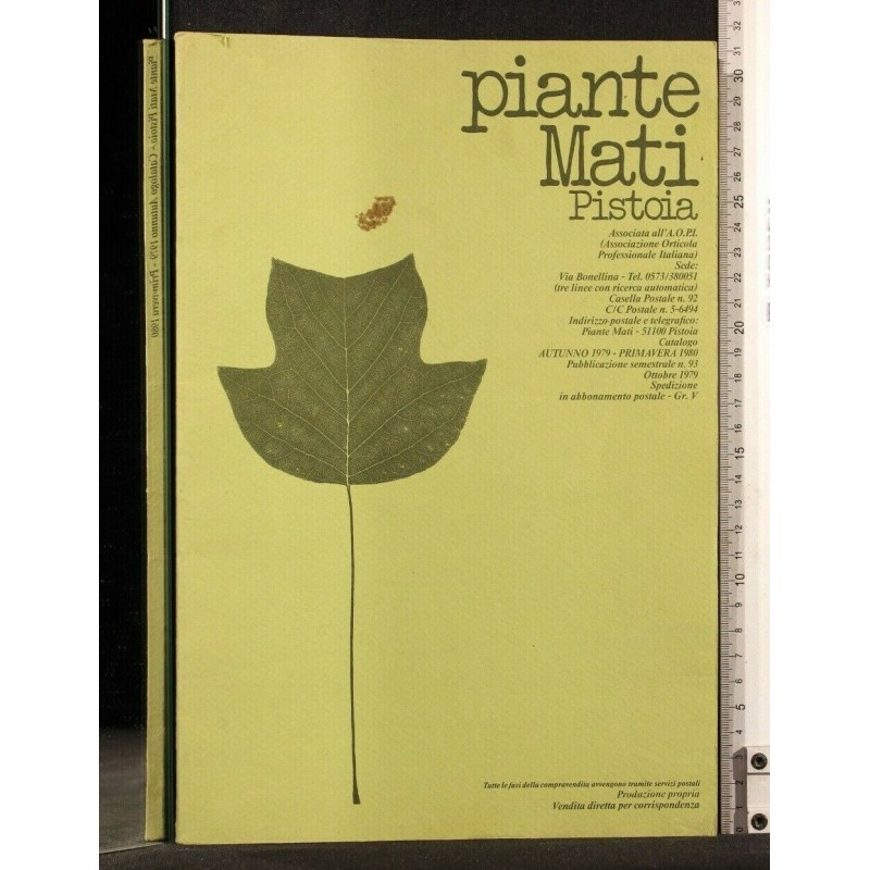 PIANTE MATI PISTOIA OTTOBRE 1979