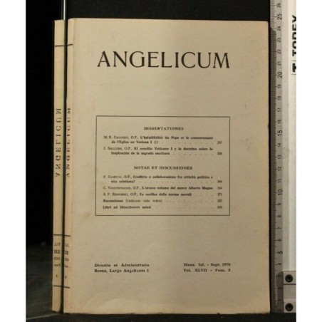 ANGELICUM VOL 47 - FASCICOLO 3 LUGLIO - SETTEMBRE 1970