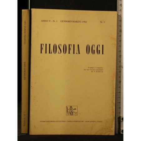 FILOSOFIA OGGI N 1 GENNAIO-MARZO 1982