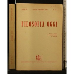 FILOSOFIA OGGI N 3-4 LUGLIO-DICEMBRE 1986