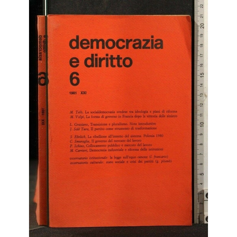 DEMOCRAZIA E DIRITTO 6 1981 NOVEMBRE/DICEMBRE