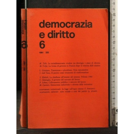 DEMOCRAZIA E DIRITTO 6 1981 NOVEMBRE/DICEMBRE