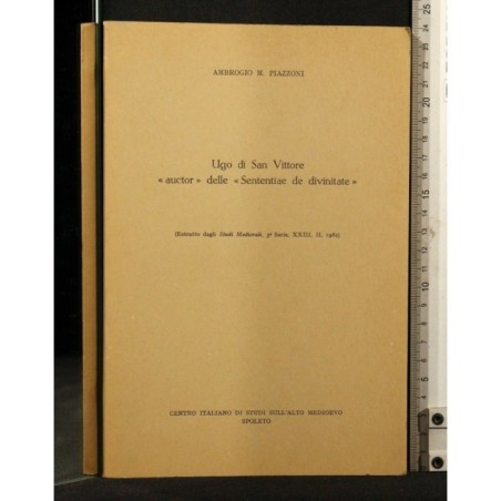 UGO DI SAN VITTORE AUCTOR DELLE SENTENTIAE DE DIVINITATE