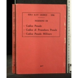 NOZIONI DI CODICE PENALE CODICE DI PROCEDURA PENALE CODICE