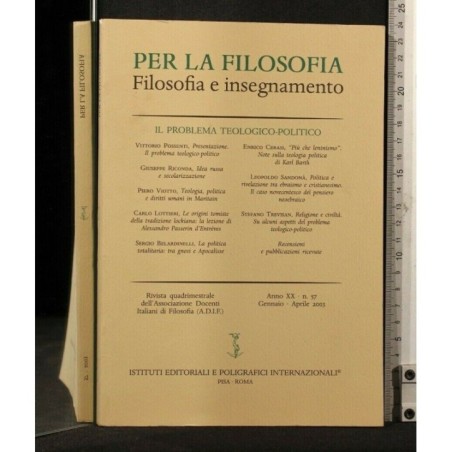 PER LA FILOSOFIA FILOSOFIA E INSEGNAMENTO IL PROBLEMA