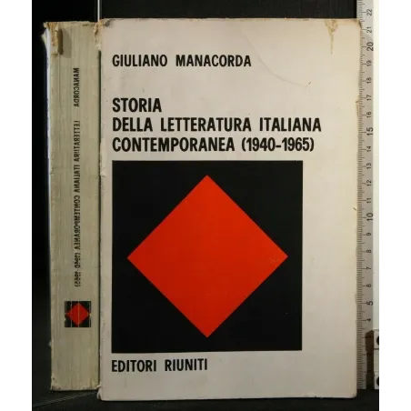 STORIA DELLA LETTERATURA ITALIANA CONTEMPORANEA (1940-1965)