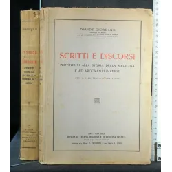 SCRITTI E DISCORSI PERTINENTI ALLA STORIA DELLA MEDICINA E AD