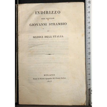 INDIRIZZO DEL DOTTOR GIOVANNI STRAMBIO...