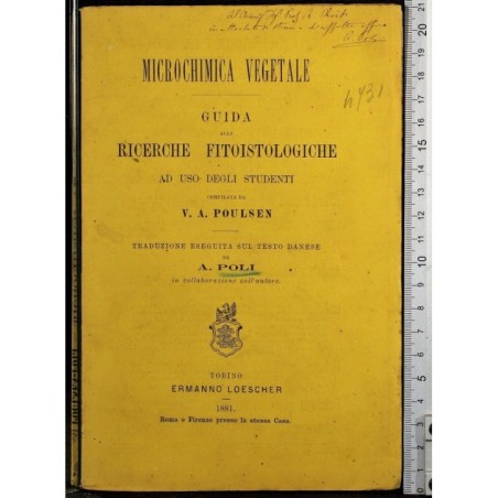 MICROCHIMICA VEGET. GUIDA RICERCHE FITOISTOLOGICHE.