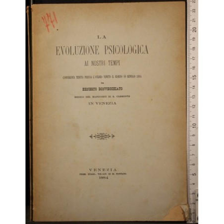 LA EVOLUZIONE PSICOLOGICA AI NOSTRI TEMPI.