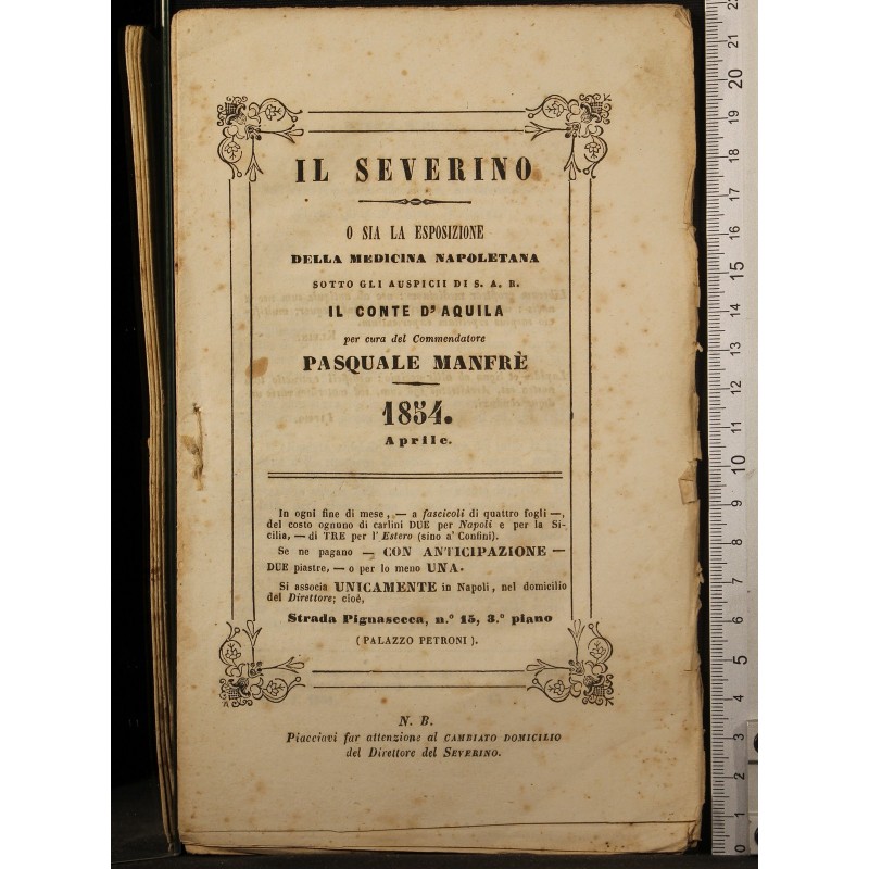 IL SEVERINO O SIA LA ESPOSIZIONE… APRILE.