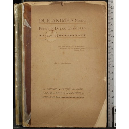 DUE ANIME. NUOVE POESIE 1893-1895.