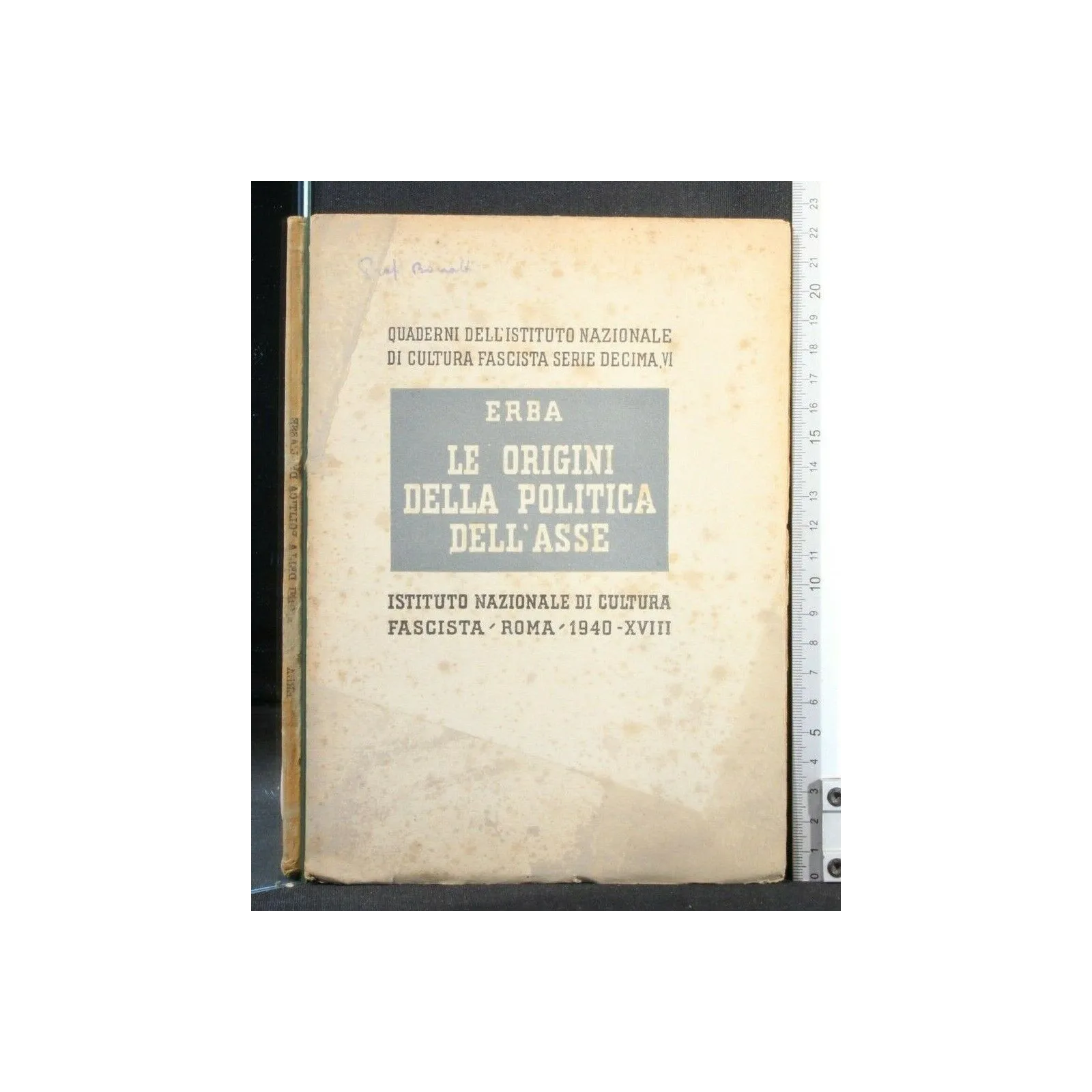 LE ORIGINI DELLA POLITICA DELL'ASSE