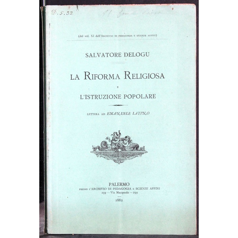 RIFORMA RELIGIOSA E ISTRUZIONE POPOLARE.